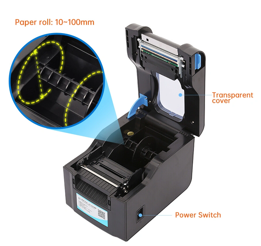 Xprinter XP-370B OEM 3 Inch Thermal Printer USB Port Shipping Label Printer