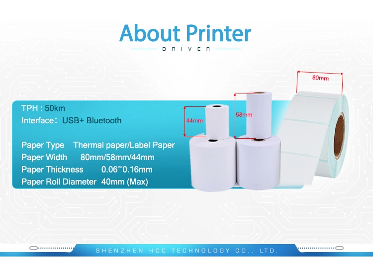 3 Inch Portable Thermal Barcode Label Printer for Shipping/Express Hcc-L31