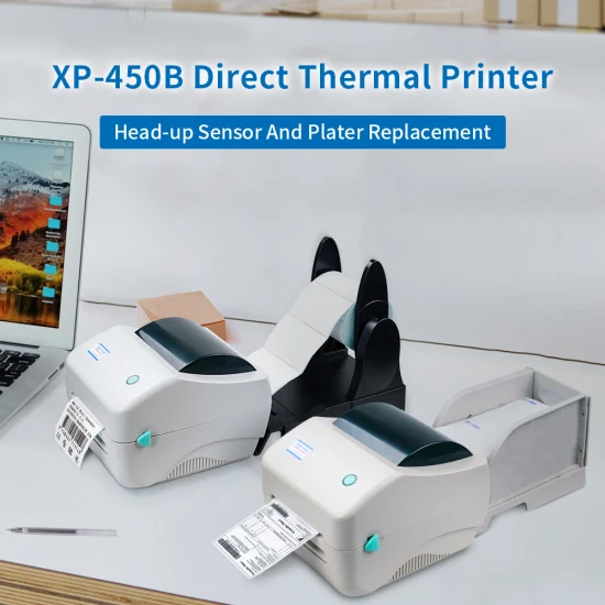 Xprinter XP-450B 4 インチデスクトップポータブルインクレス Bluetooth 感熱ラベルプリンタ