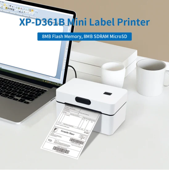 Xprinter XP-D361B 4 インチ高速物流出荷ラベル プリンター