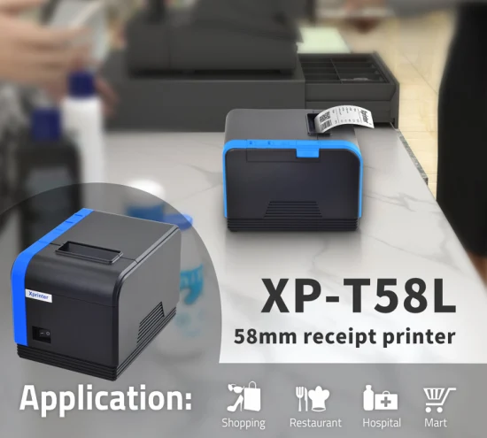 Xprinter XP-T58L OEM 58mm USB サーマル レシート プリンター ドライバーのダウンロード