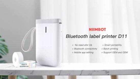 Niimbot Mini ポータブル スマート サーマル バーコード プリンター (Bluetooth 接続付き)